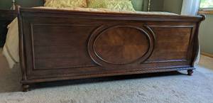King Size Wooden Sleigh Bed by Davis Furniture