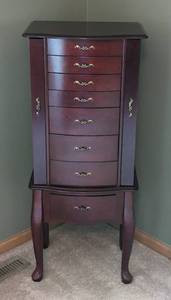 Queen Anne Style Jewelry Armoire