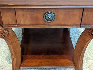 Carved Wood Side Table