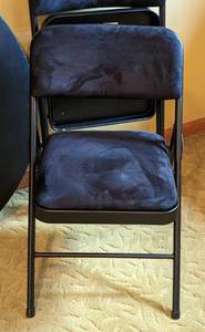 Black Cosco Round Folding Table Set