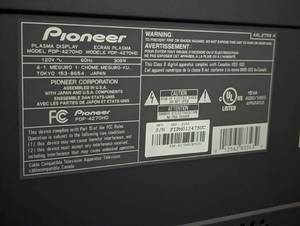 Pioneer 40 Plasma TV