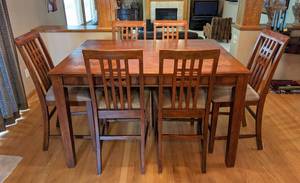 Expanding Counter Height Dining Table Set