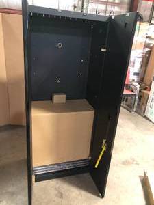 Husky Regular Duty Welded 24-Gauge Steel Freestanding Garage Cabinet in Black (31 in. W x 75 in. H x 20 in. D) Customer Returns See Pictures