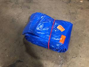 Everbilt 30 ft. x 50 ft. Blue Medium Duty Tarp  Customer Returns See Pictures