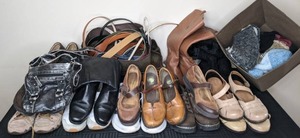 lot 60 image: Assortment of Womens Shoes, Belts, & More
