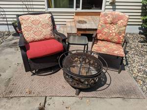 lot 94 image: Outside Furniture with Rug and a Fire Pit