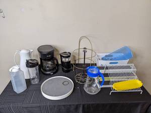 lot 88 image: Coffee Pot, Spice Shelf, Pitchers and More
