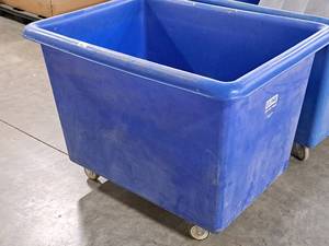 lot 29 image: Uline Poly Box Truck 18-Bushel Rolling Utility CartTub H-8767