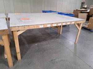 lot 31 image: Laminate Top  Wood Custom Work Table 96x48x41
