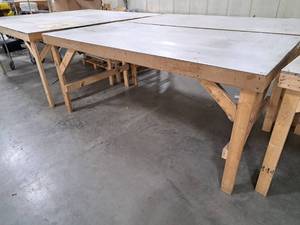 lot 32 image: Laminate Top  Wood Custom Work Table 96x48x41