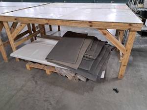 lot 34 image: Laminate Top  Wood Custom Work Table 96x48x41