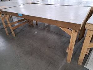 lot 35 image: Laminate Top  Wood Custom Work Table 96x48x41