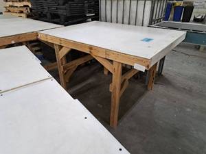 lot 43 image: Laminate Top  Wood Custom Work Table 64x48x40-34