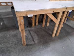 lot 46 image: Laminate Top  Wood Custom Work Table 47-12x32x40-34