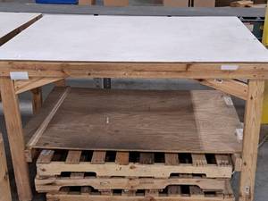 lot 50 image: Laminate Top  Wood Custom Work Table 63-12x48x40-14