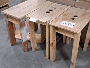 lot 51 image: Lot of (3) Wood Custom Work Table