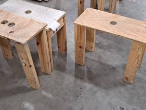 lot 52 image: Lot of (3) Wood Custom Work Table