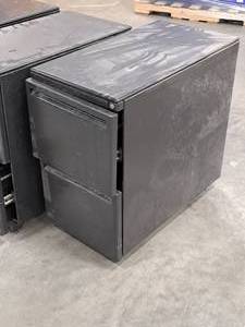 lot 61 image: Metal Rolling File Cabinet 2-drawer