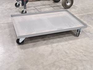 lot 73 image: Lot of (2) Uline Metal Cabinet Moving Dolly