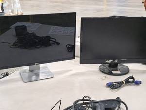 lot 195 image: Lot of (2) Computer Monitor with Stand