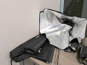 lot 264 image: Lot of (2) Impact Reflective Light Umbrellas