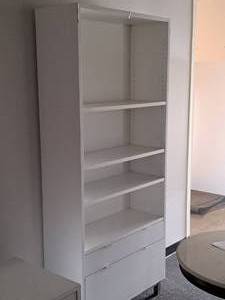 lot 289 image: Room & Board Wood Hutch 2-drawer3-shelf