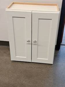 lot 296 image: Wall-Mount CupboardCabinet 2-door3-shelf