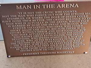 lot 358 image: Man in the Arena theme Canvas Wall Dcor