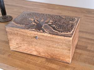 lot 399 image: Tree theme Wooden Box