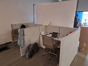 lot 300 image: Office Cubicle - Cubicle, Desk, Cabinets