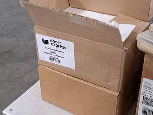 lot 559 image: Lot of (2 Cases) ShorrExpress DT MTC Perm Fanfold Labels 2000-count 4x6