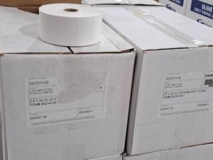 lot 567 image: Lot of (2 Cases) TC DT Perm Adh 1 Core Labels 24-count 2x1.25