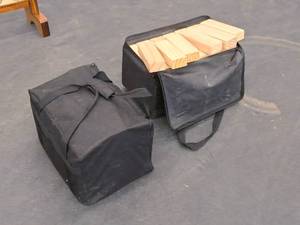 lot 661 image: Tumbling Timbers theme Yard Game with (2) Cases of Timbers