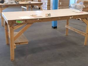 lot 664 image: Laminate-TopWood Custom Work Table
