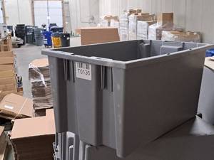 lot 111 image: Lot of (10) Plastic Storage Bins