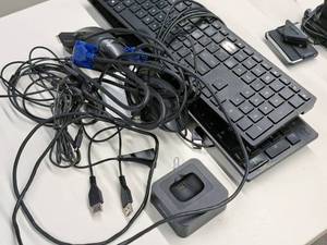 lot 713 image: Lot of  Computer Accessories - Keyboards, Mice, Cables
