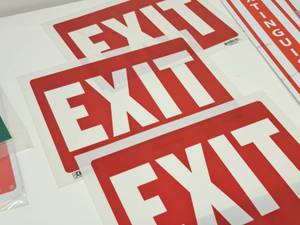 lot 723 image: Lot of (3) EXIT Signs
