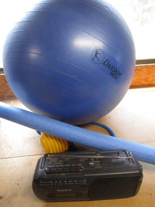 Exercise Ball, Pump, Noodle, Radio