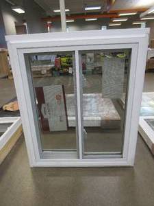 lot 12 image: Simonton 6500 Series 30 in x 35.25 in Slider Window in White Vinyl