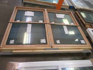 lot 39 image: Andersen 400 Series 78.5 in x 60 in Double Hung Window - Exterior is White Vinyl - Interior is Wood (MISSING SCREENS)