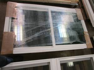 lot 40 image: Simonton 6500 Series 71 in x 41.75 in Slider Window in White Vinyl
