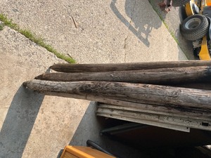 5 wood fence posts