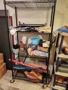 Black Rolling Wire Shelf