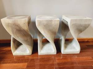 Blonde Carved Tables