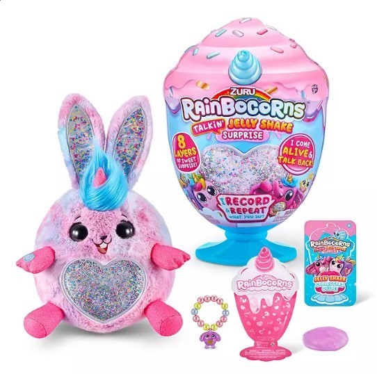 lot 740 image: NEW ZURU Rainbocorn JellyShake S2 Talkin Jelly Shake Surprise