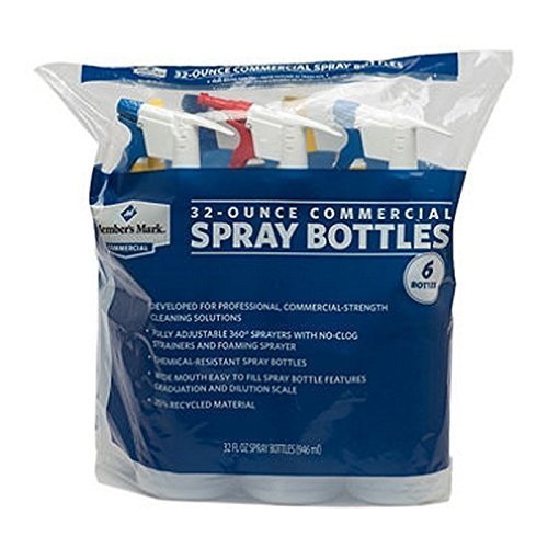 lot 545 image: NEW 2 Pack of Members Mark Commercial Spray Bottles -2931 Spray Bottles, 32 oz, 6 PiecePack