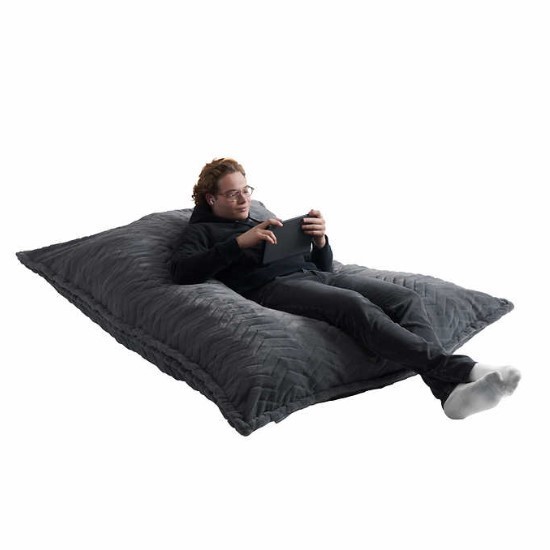 lot 411 image: Lounge & Co Crash Foam Pillow - Gray