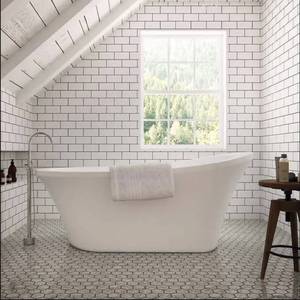 lot 400 image: NEW OVE Decors Natalie Freestanding Bathtub with Athena Faucet