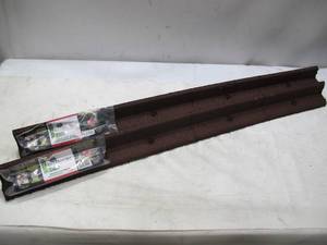 lot 456 image: Two Eco Border 4-ft Red Rubber Landscape Edging Sections (8 ft Total)