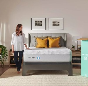 lot 458 image: NEW Sealy Embody Medium Soft 14 Hybrid Mattress-in-a-Box  - FULL SIZE MATTRESS
